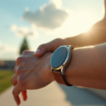 "Unlock Optimal Health with Advanced Wearables: Top Health Monitoring Tech for Seamless Wellness" "A person wearing a sleek silver smartwatch on their wrist in a serene outdoor setting during golden hour, showcasing wellness tech."